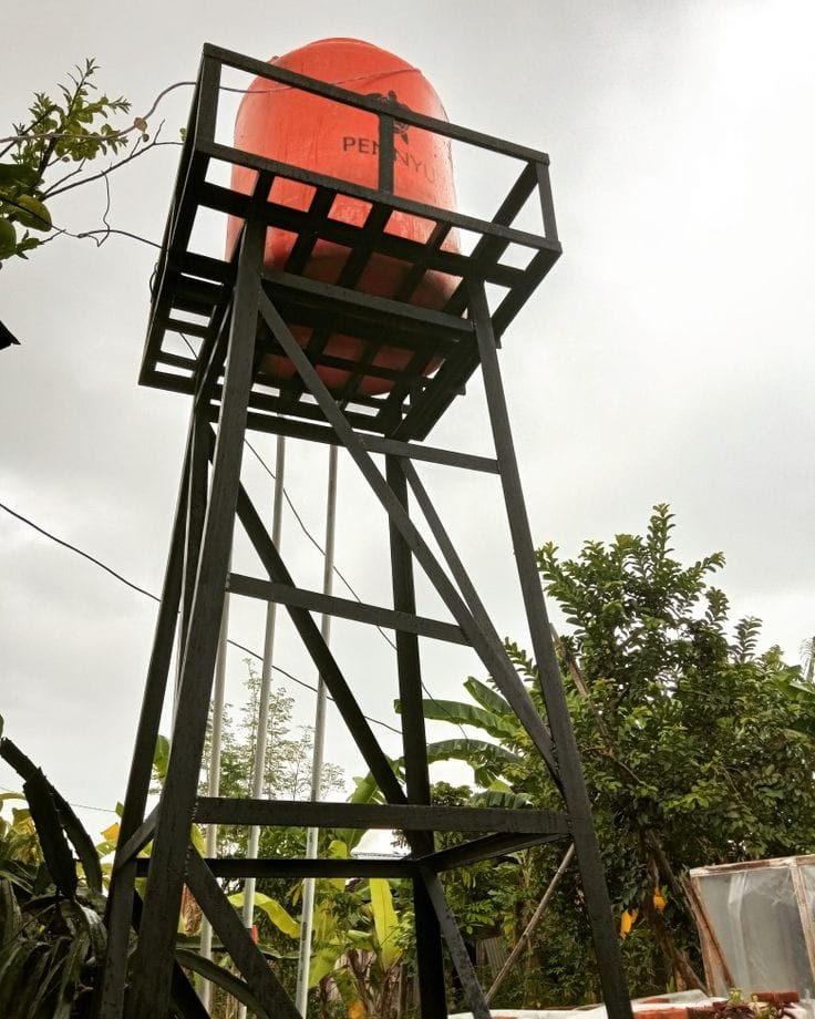 harga menara toren air besi siku perumahan bogor