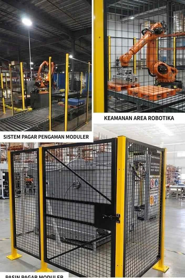 pagar pengaman mesin pabrik