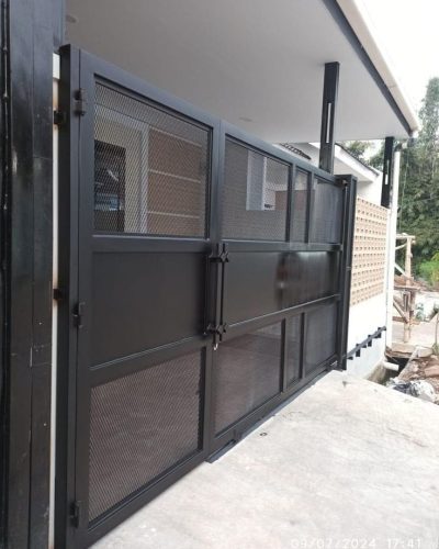 Pembuatan pintu gerbang sliding besi kokoh untuk rumah dan ruko