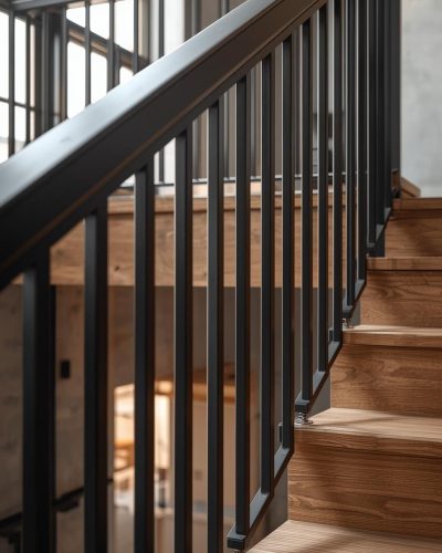 railing tangga besi hollow minimalis area cibubur